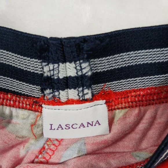Lascana Capri's & Top Set Size 6 Red Floral Print Wide Leg Capris. Short Sleeve - Picture 13 of 16
